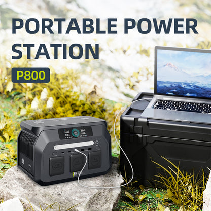 BEONE P800 800W Portable Power Station | 512Wh LiFePO4 Solar Generator