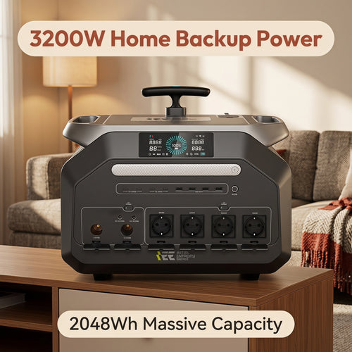 BEONE P3200 3200W Portable Power Station | 2048Wh LiFePO4 Solar Generator