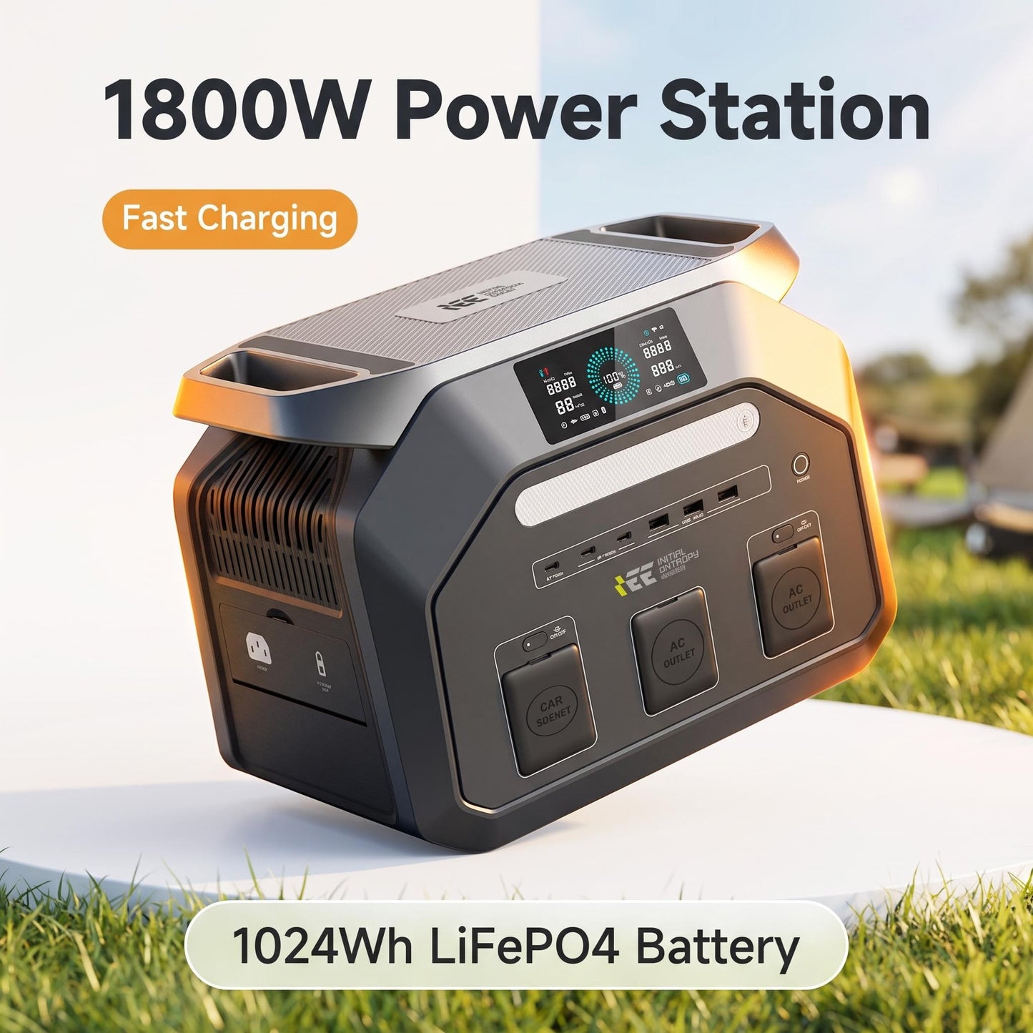 BEONE P1800 1800W Portable Power Station | 1024Wh LiFePO4 Solar Generator