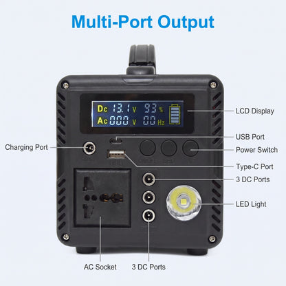BEONE SP400 400W Portable Power Station with Solar Panel Kit | 192Wh LiFePO4 Solar Generator