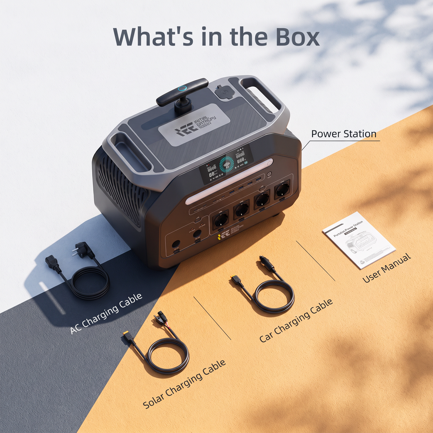 BEONE P2400 2400W Portable Power Station | 2048Wh LiFePO4 Solar Generator
