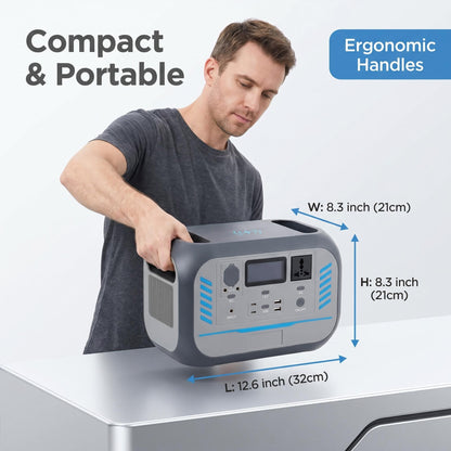 BEONE TJ910 800W Portable Power Station | 576Wh LiFePO4 Solar Generator