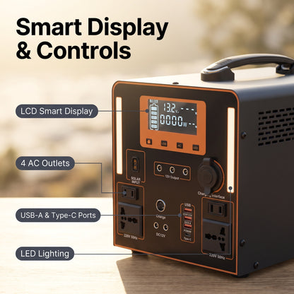 BEONE YJ905 1500W Portable Power Station | 1152Wh LiFePO4 Solar Generator