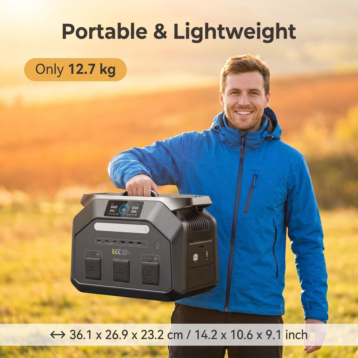 BEONE P1800 1800W Portable Power Station | 1024Wh LiFePO4 Solar Generator