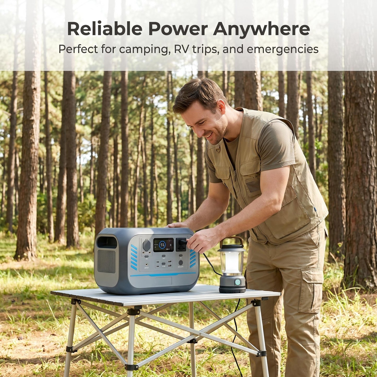 BEONE TJ910 800W Portable Power Station | 576Wh LiFePO4 Solar Generator