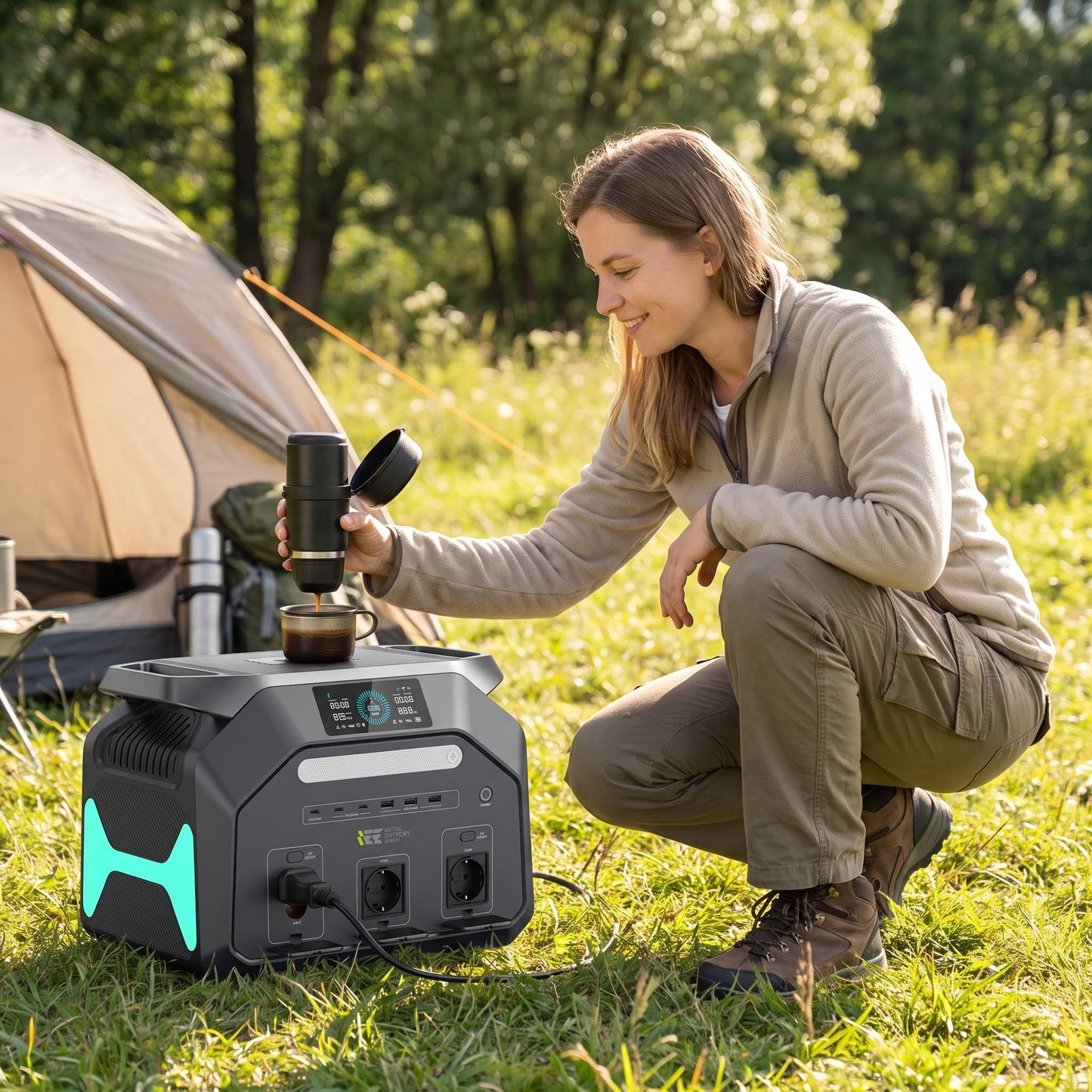 BEONE P1800 1800W Portable Power Station | 1024Wh LiFePO4 Solar Generator