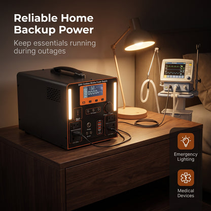 BEONE YJ905 1500W Portable Power Station | 1152Wh LiFePO4 Solar Generator