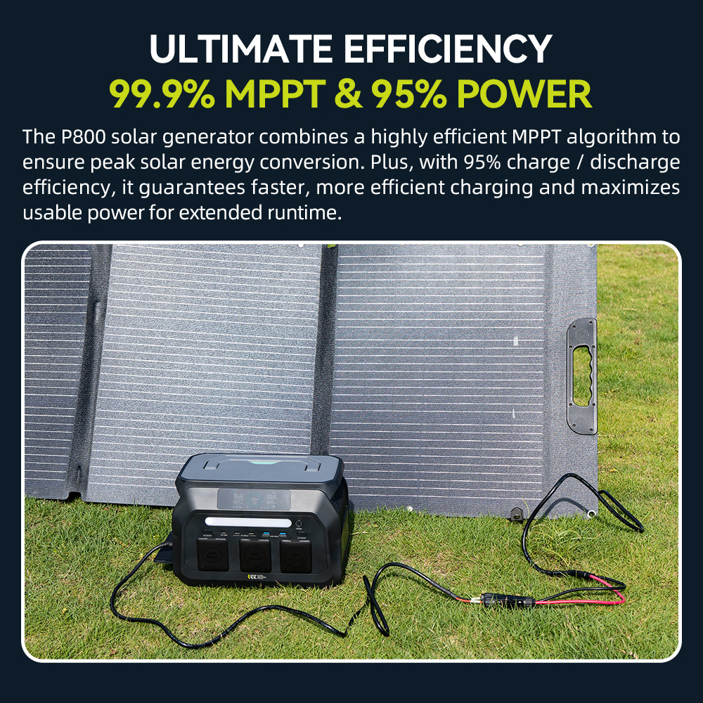 BEONE P800 800W Portable Power Station | 512Wh LiFePO4 Solar Generator