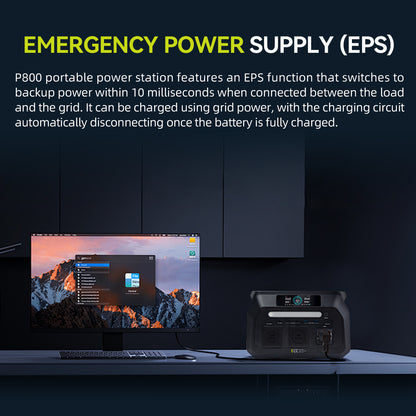 BEONE P800 800W Portable Power Station | 512Wh LiFePO4 Solar Generator
