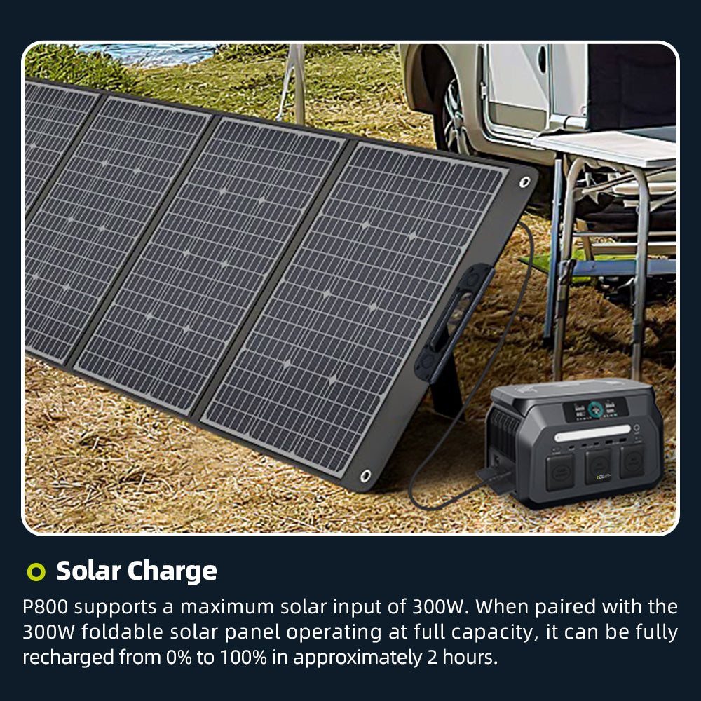 BEONE P800 800W Portable Power Station | 512Wh LiFePO4 Solar Generator
