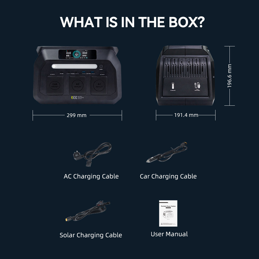BEONE P800 800W Portable Power Station | 512Wh LiFePO4 Solar Generator