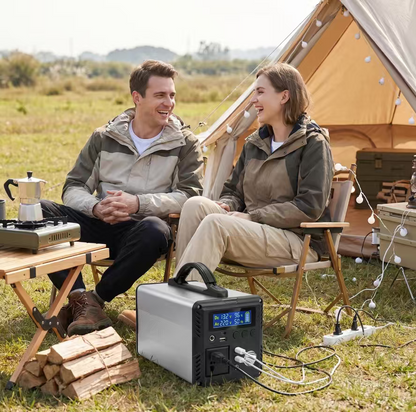 BEONE SP400 400W Portable Power Station with Solar Panel Kit | 192Wh LiFePO4 Solar Generator