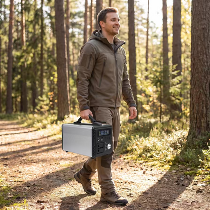 BEONE SP400 400W Portable Power Station with Solar Panel Kit | 192Wh LiFePO4 Solar Generator