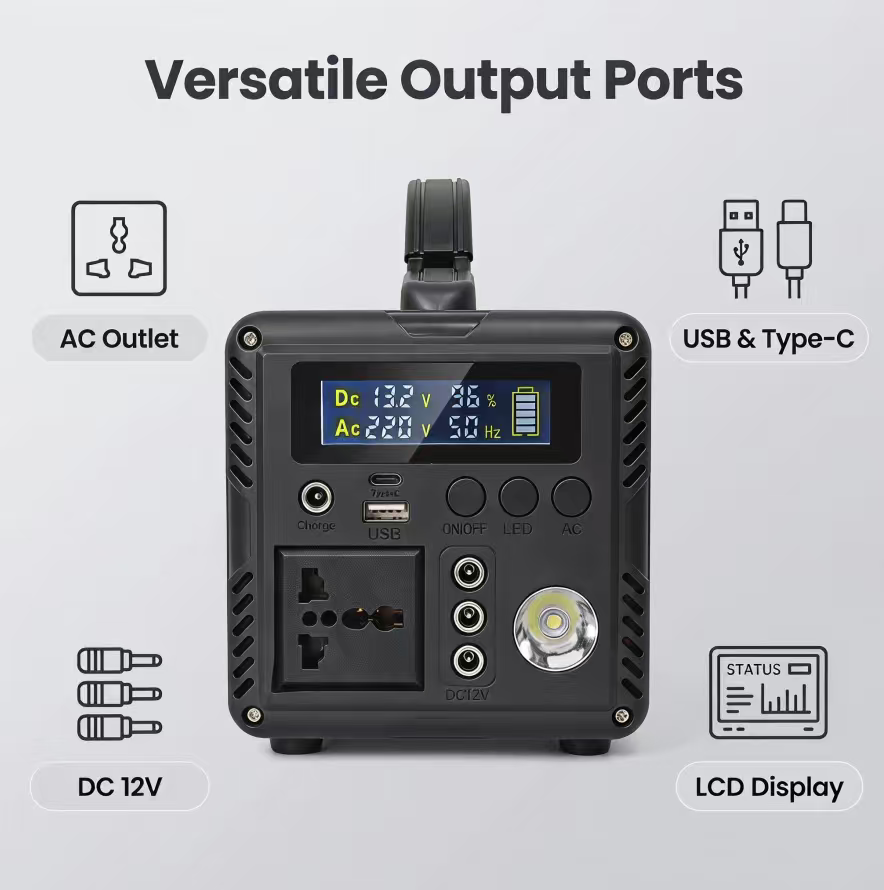 BEONE SP400 400W Portable Power Station with Solar Panel Kit | 192Wh LiFePO4 Solar Generator