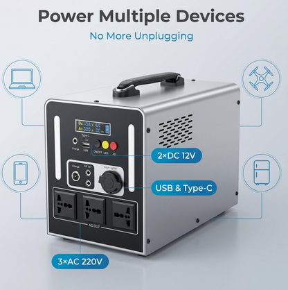 BEONE YJ905 1000W Portable Power Station | 768Wh LiFePO4 Solar Generator