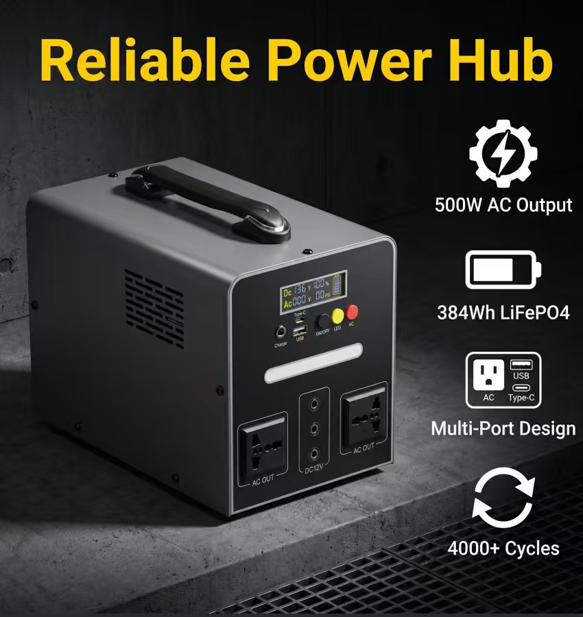 BEONE C-Series Portable Power Station | 500W / 800W LiFePO4 Solar Generator