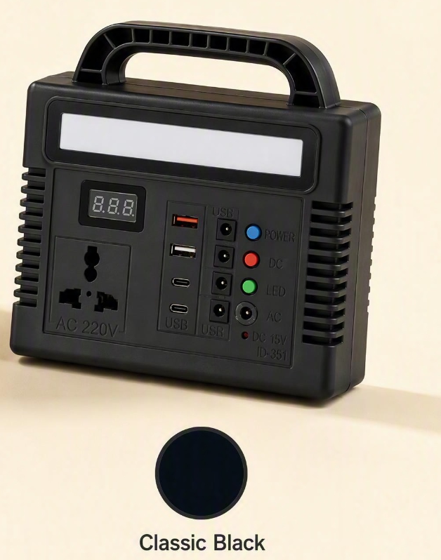 BEONE P150 150W Portable Power Station with Bluetooth Speaker & RGB Light，Camping, RV travel, patio parties, night markets, emergency lighting, phone charging and small outdoor devices.