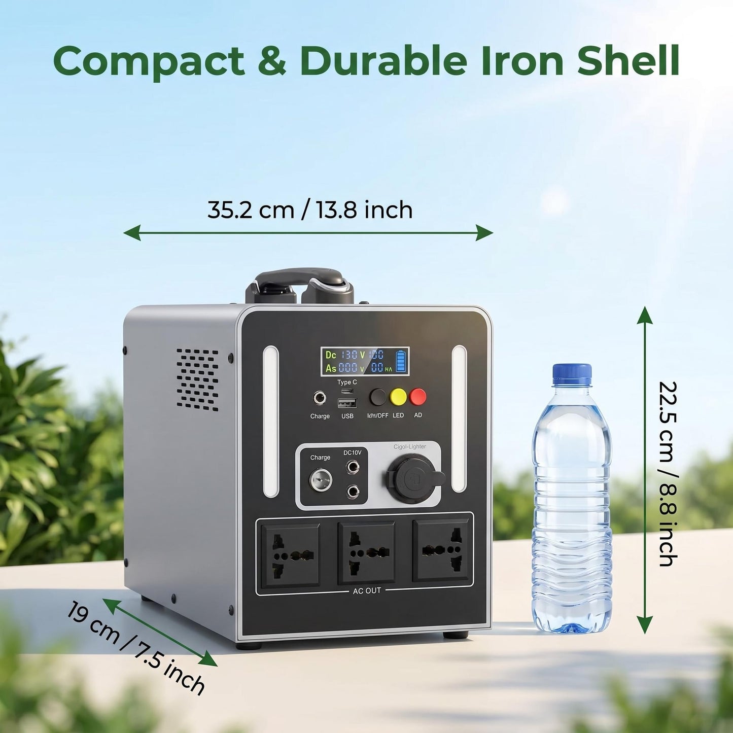 BEONE YJ905 1000W Portable Power Station | 768Wh LiFePO4 Solar Generator
