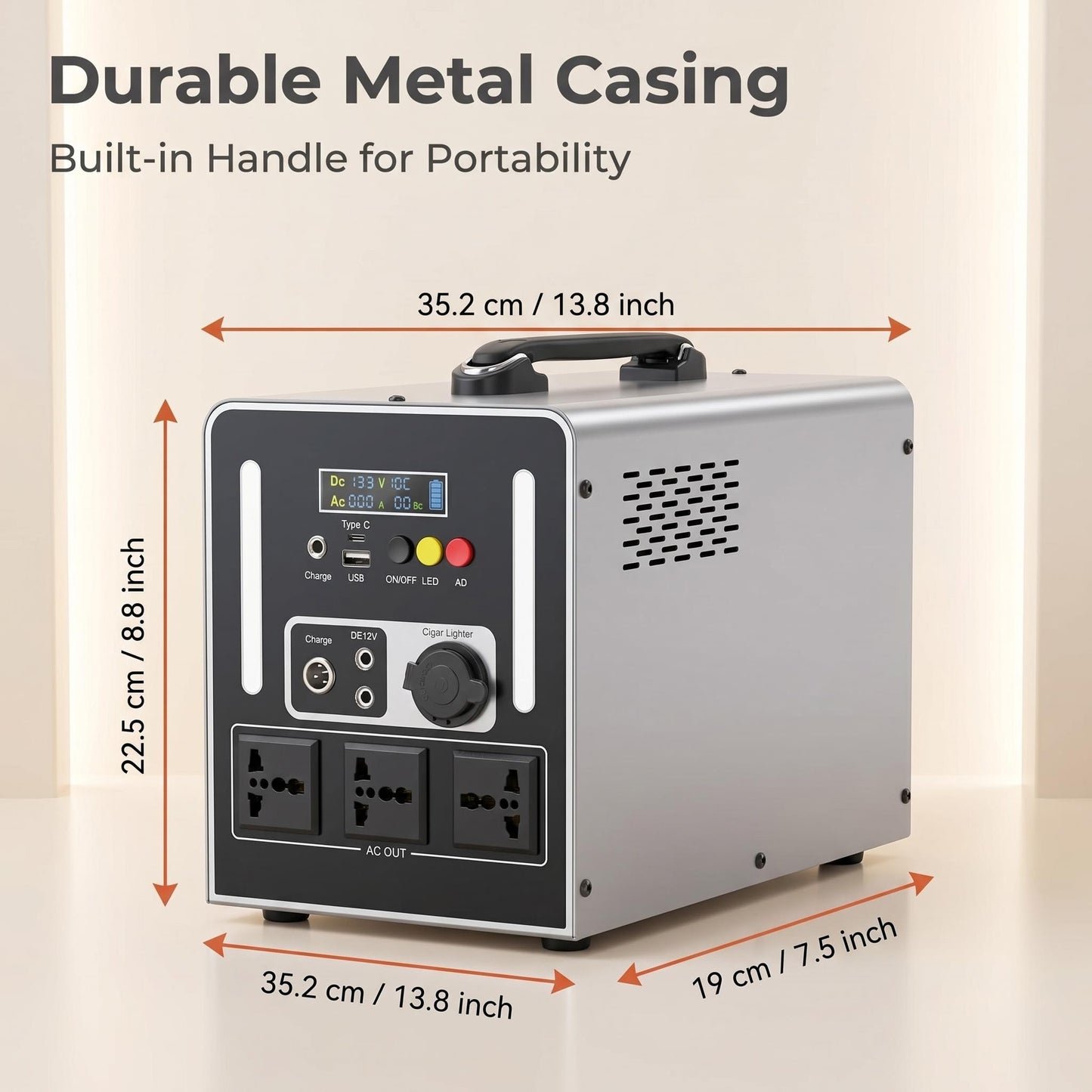 BEONE YJ905 1000W Portable Power Station | 768Wh LiFePO4 Solar Generator