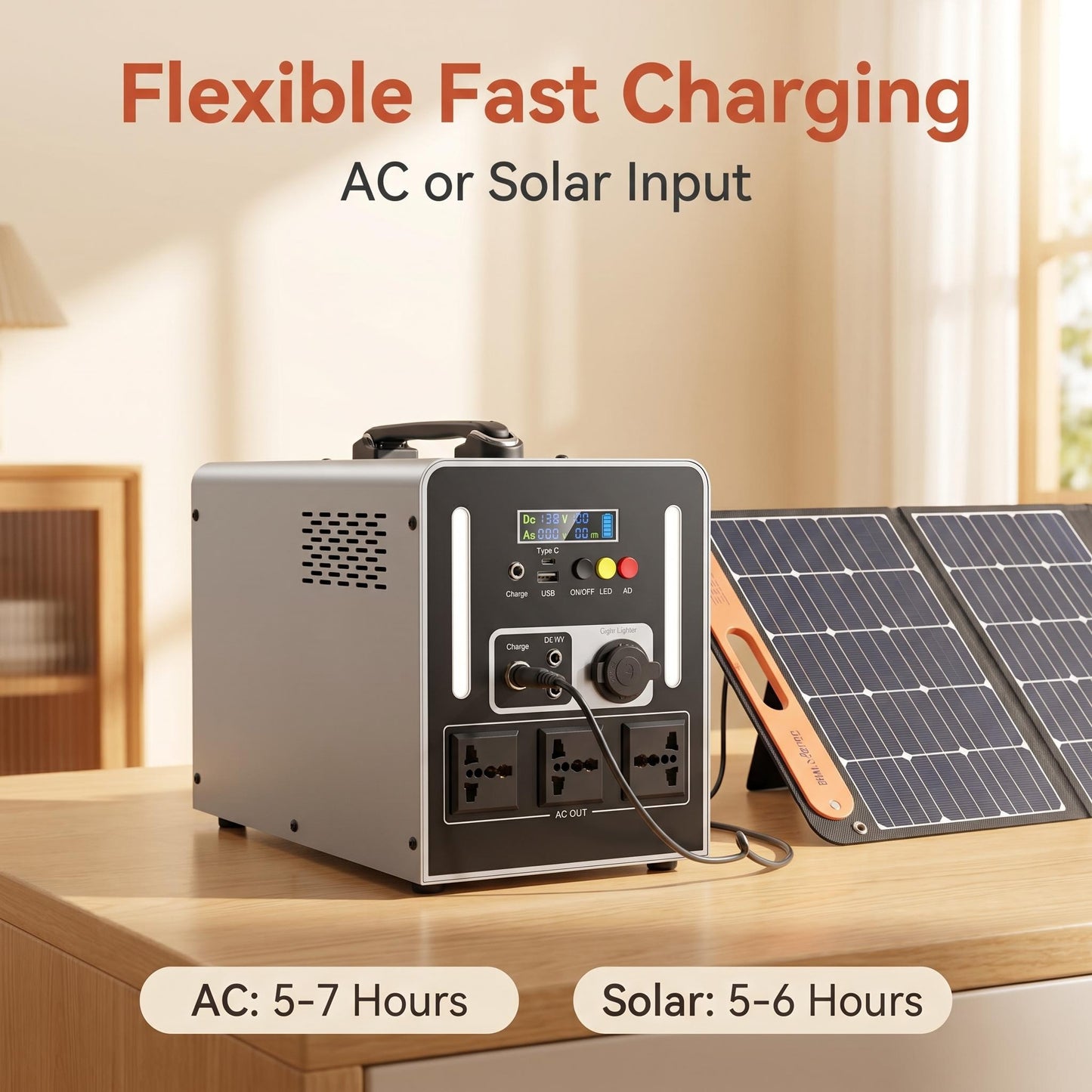 BEONE YJ905 1000W Portable Power Station | 768Wh LiFePO4 Solar Generator