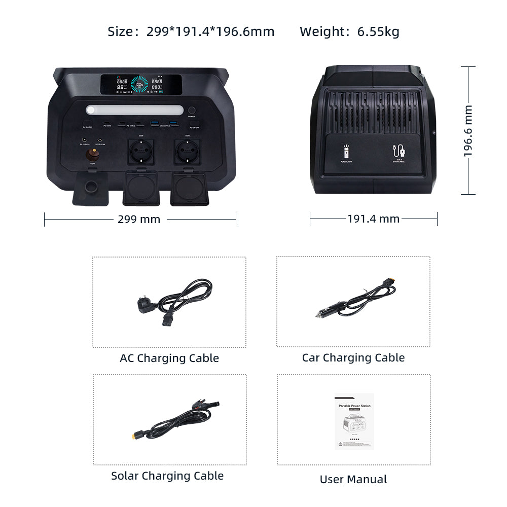 BEONE P800 800W Portable Power Station | 512Wh LiFePO4 Solar Generator